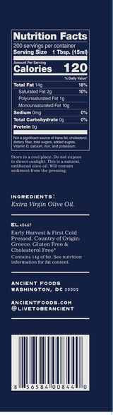 ÉDAFOS PDO Extra Virgin Greek Olive Oil - Fresh Harvest for 2023 - 3L Tin